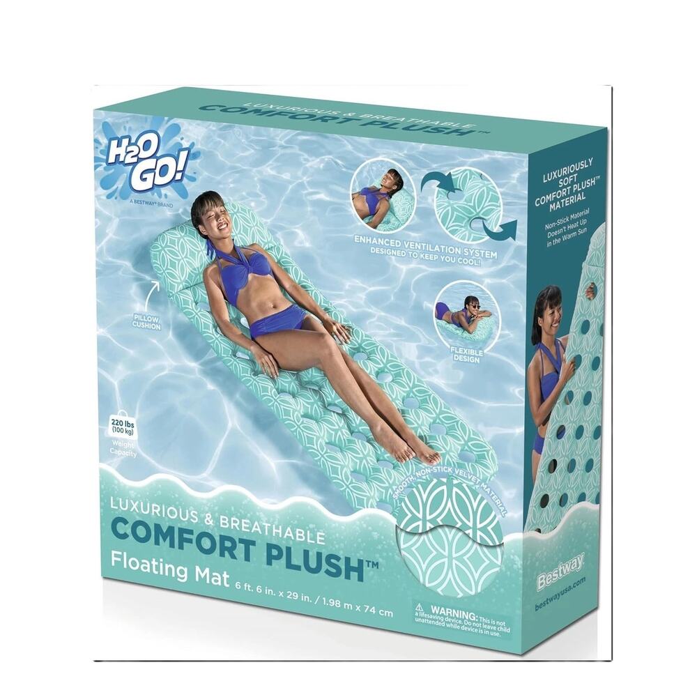 New H2O Go! Comfort Plush Pool Float Floating Mat